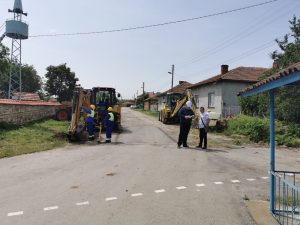 Първа копка на обект Изграждане на спортна площадка